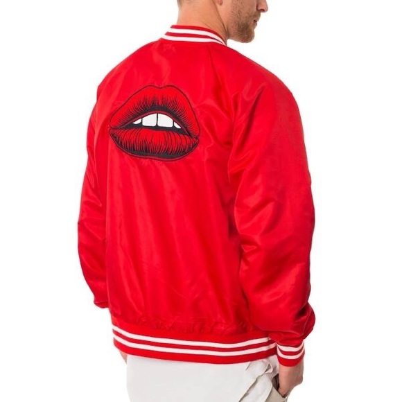 Coats | Jaywalker Red Mens Embroidered 